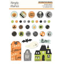 Simple Stories Self-Adhesive Brads 33/Pkg - Spooky Nights UTGENDE