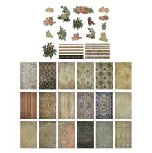 Tim Holtz Idea-Ology Worn Wallpaper 49/Pkg - Scraps Halloween