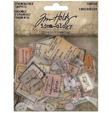 Tim Holtz Idea-Ology Ephemera Snippets 233/Pkg - Curator