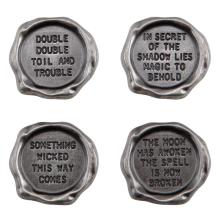 Tim Holtz Idea-Ology Metal Quote Seals 4/Pkg - Halloween 2021