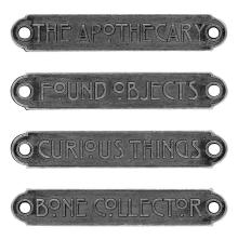 Tim Holtz Idea-Ology Metal Word Plaques 4/Pkg - Halloween 2021