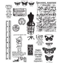 Tim Holtz Cling Stamps 7X8.5 - Attic Treasures CMS123