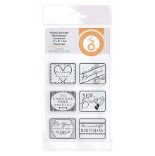 Tonic Studios Simply Stamped Stamp Set - Rectangular Sentiment  4368E