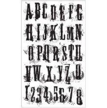 Tim Holtz Cling Stamps 8.5X7 - Grunge Alphabet CMS008