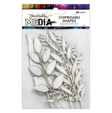 Dina Wakley MEdia Chipboard Shapes - Sprigs