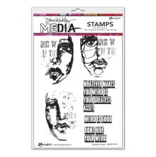 Dina Wakley MEdia Cling Stamps 6X9 - Greatest Asset