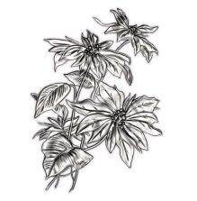 Tim Holtz Sizzix 3-D Impresslits Embossing Folder - Mini Poinsettia