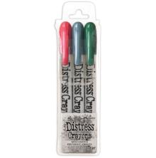 Tim Holtz Distress Crayon Pearlescent Set - Holiday 1