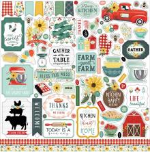 Carta Bella Cardstock Stickers 12X12 - Sunflower Market