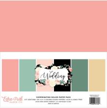 Echo Park Solid Cardstock 12X12 6/Pkg - Wedding