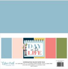 Echo Park Solid Cardstock 12X12 6/Pkg - Day In The Life