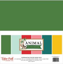 Echo Park Solid Cardstock 12X12 6/Pkg - Animal Kingdom
