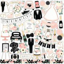 Echo Park Cardstock Stickers 12X12 - Wedding