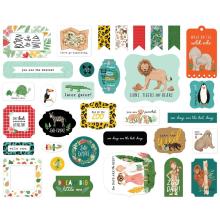 Echo Park Animal Kingdom Cardstock Die-Cuts 33/Pkg - Ephemera