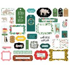 Echo Park Animal Kingdom Cardstock Die-Cuts 33/Pkg - Frames &amp; Tags