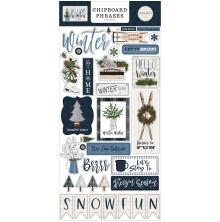 Carta Bella Welcome Winter Chipboard 6X13 - Phrases