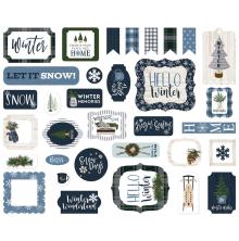 Carta Bella Welcome Winter Cardstock Die-Cuts 33/Pkg - Ephemera