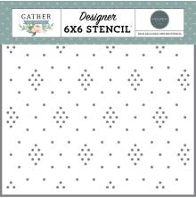 Carta Bella Gather At Home Stencil 6X6 - Dotted Diamonds