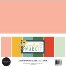 Carta Bella Solid Cardstock 12X12 6/Pkg - Sunflower Market