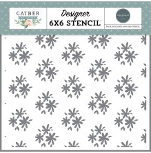 Carta Bella Gather At Home Stencil 6X6 - Flower Clusters