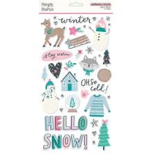 Simple Stories Chipboard Stickers 6X12 - Feelin Frosty UTGENDE