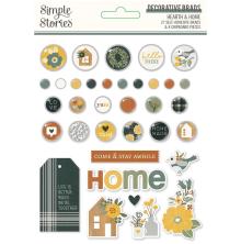 Simple Stories Self-Adhesive Brads - Hearth & Home