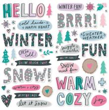 Simple Stories Foam Stickers 48/Pkg - Feelin Frosty UTGENDE