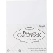 Coredinations Value Pack Smooth Cardstock 8.5X11 25/Pkg - White