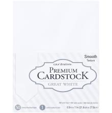 Coredinations Value Pack Smooth Cardstock 8.5X11 50/Pkg - White