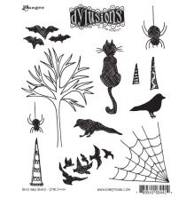 Dylusions Cling Stamps 8.5X7 - Bits &amp; Bats