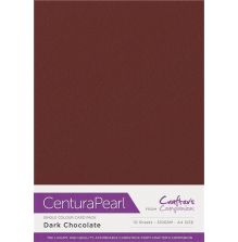 Crafters Companion Centura Pearl Card Pack A4 10/Pkg - Dark Chocolate
