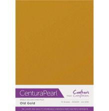 Crafters Companion Centura Pearl Card Pack A4 10/Pkg - Old Gold