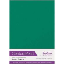 Crafters Companion Centura Pearl Card Pack A4 10/Pkg - Xmas Green