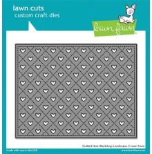 Lawn Fawn Dies - Quilted Heart Backdrop: Landscape LF2738