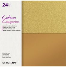 Crafters Companion 12X12 Mixed Cardstock Pad - Glittering Gold