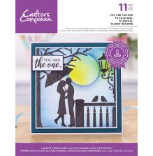 Crafters Companion Silhouette Stencils and Clear stamp - You are the One