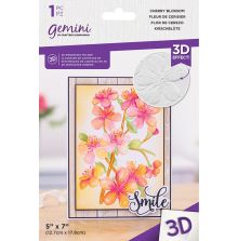 Crafters Companion Gemini 5x7 3D Embossing Folder - Cherry Blossom