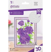 Crafters Companion Gemini 5x7 3D Embossing Folder - Dahlias