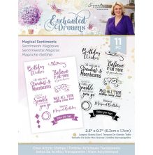 Sara Davies Enchanted Dreams Acrylic Stamp Set - Magical Sentiments