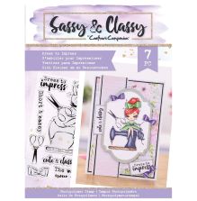 Crafters Companion Clear Stamps A6 Sassy & Classy - Dress To Impress