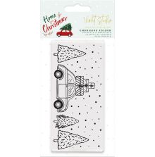 Crafters Companion Violet Studio Mini Embossing Folder - Home for Christmas Scen