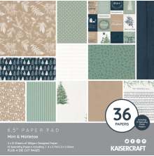 Kaisercraft Paper Pad 6.5X6.5 40/Pkg - Mint & Mistletoe