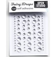 Memory Box Self-Adhesive Fairy Drops 100/Pkg - Clear