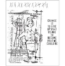 Tim Holtz Cling Stamps 7X8.5 - Pattern Pieces CMS012