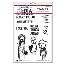 Dina Wakley MEdia Cling Stamps 6X9 - Great Things Ahead