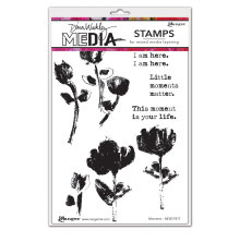 Dina Wakley MEdia Cling Stamps 6X9 - Moments