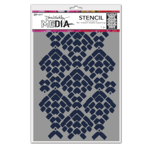 Dina Wakley MEdia Stencils 9X6 - Mosaic Cobblestone