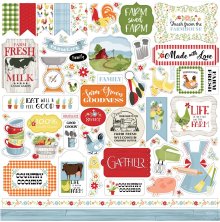Carta Bella Cardstock Stickers 12X12 - Farmhouse Living