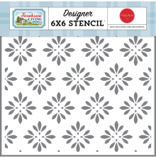 Carta Bella Farmhouse Living Stencil 6X6 - Country Floral