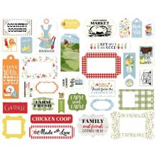 Carta Bella Farmhouse Living Cardstock Die-Cuts 33/Pkg - Frames &amp; Tags